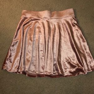 Velvet mini skirt